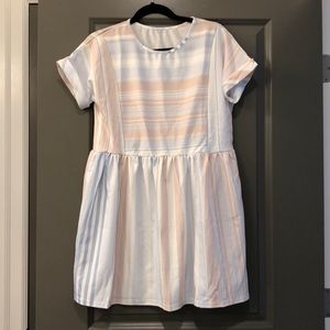 NWOT Blue and Orange Striped Dress